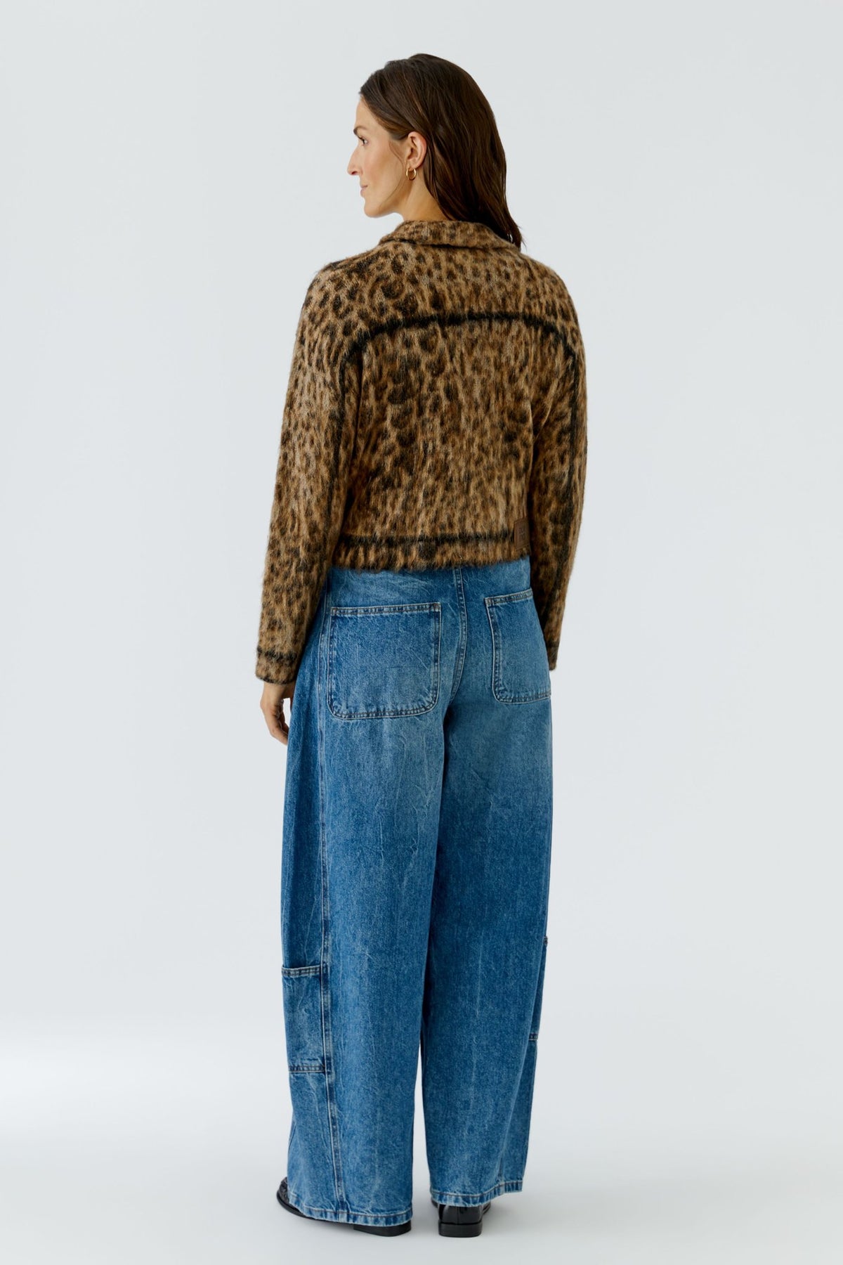 Strickjacke mit Leo-Muster