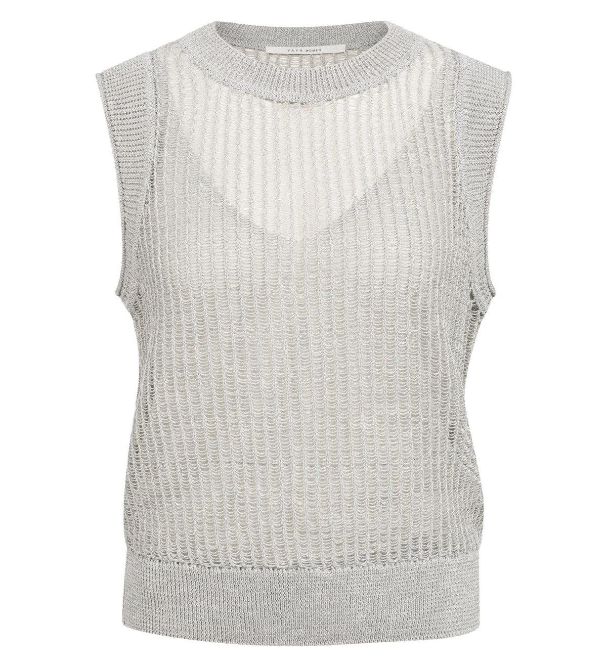 Ärmelloser Strickpullover im Lagenlook