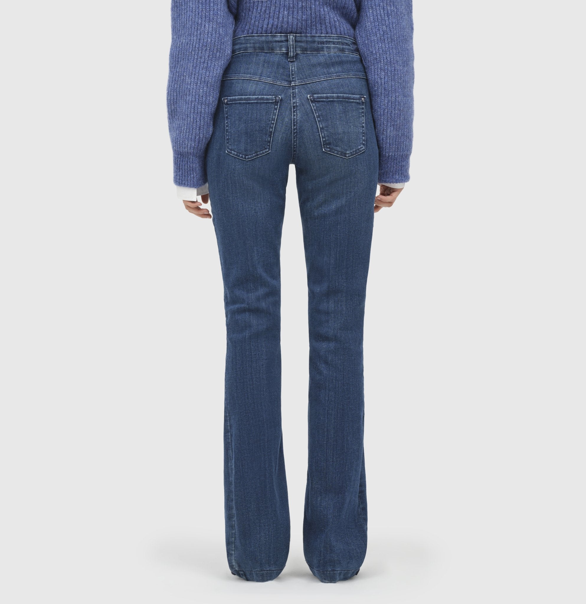 MAC Flared Leg Cobalt Authentic Wash