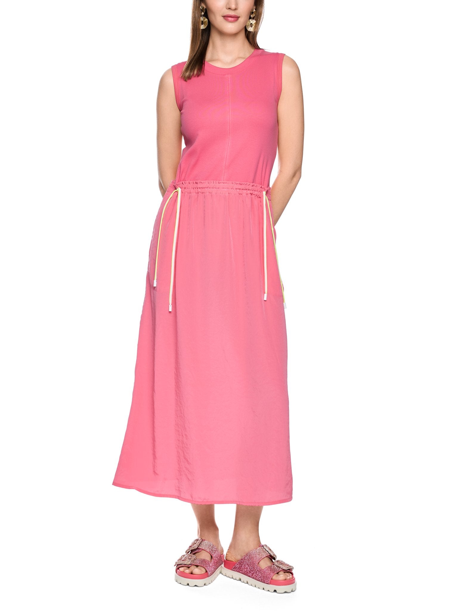 Ärmelloses Midikleid mit Tunnelzug