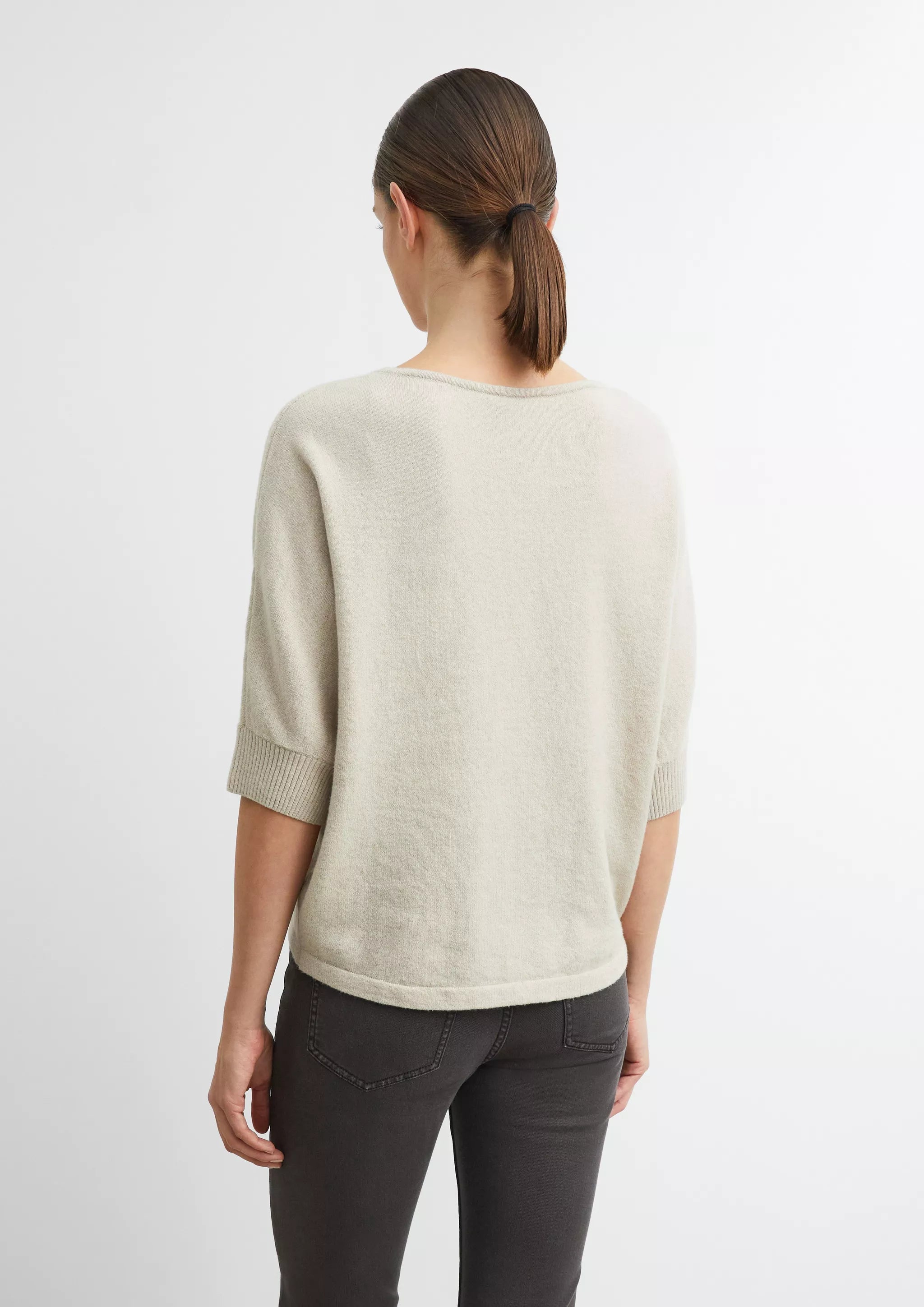 Strickpullover mit U-Bootausschnitt