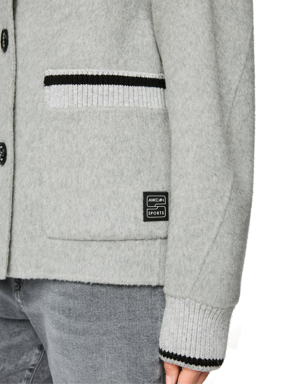 Woll-Jacke mit Stehkragen