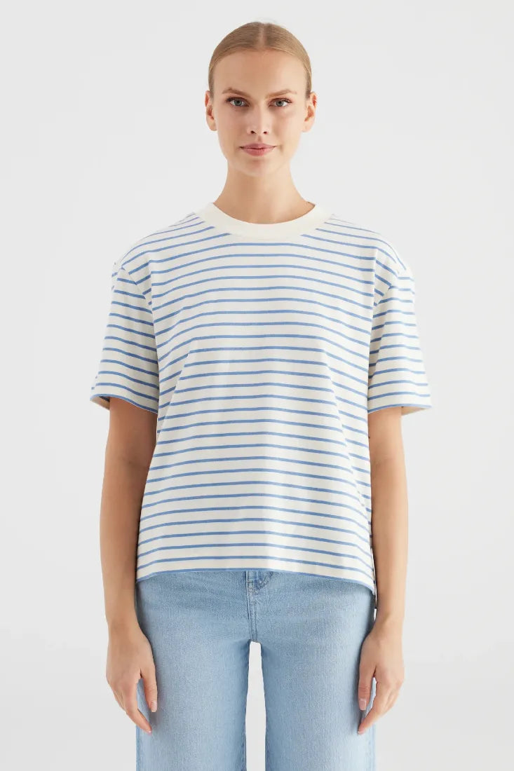 Cup of Joe T-Shirts Striped Blue