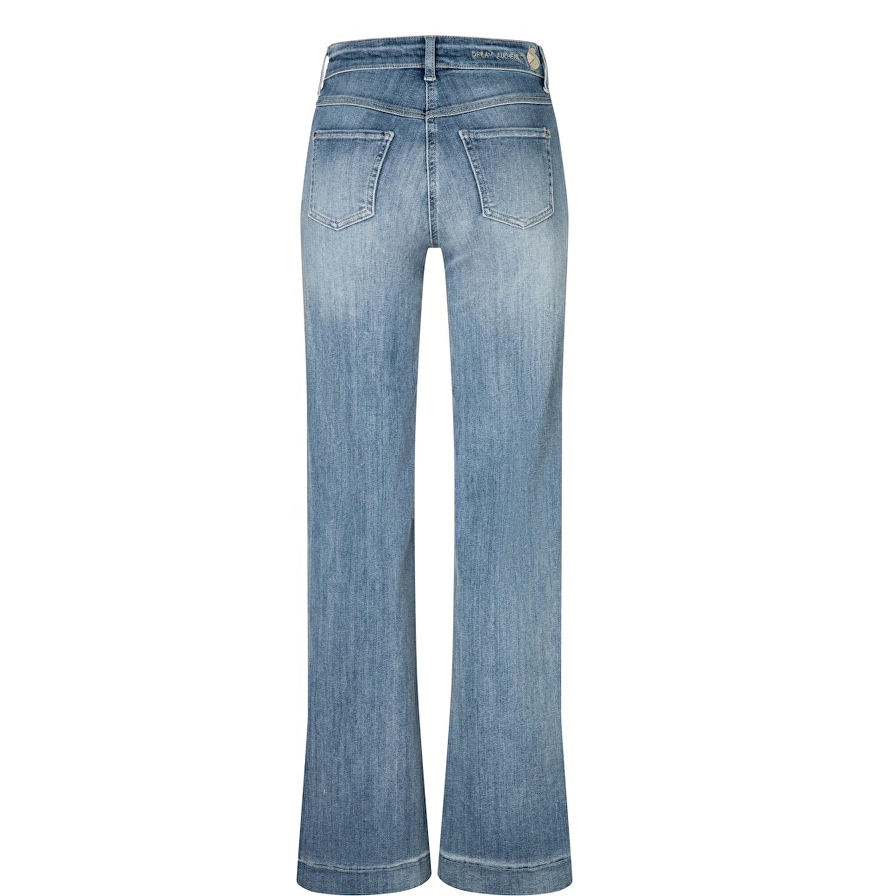 MAC Wide Leg Authentic Sky Blue Wash