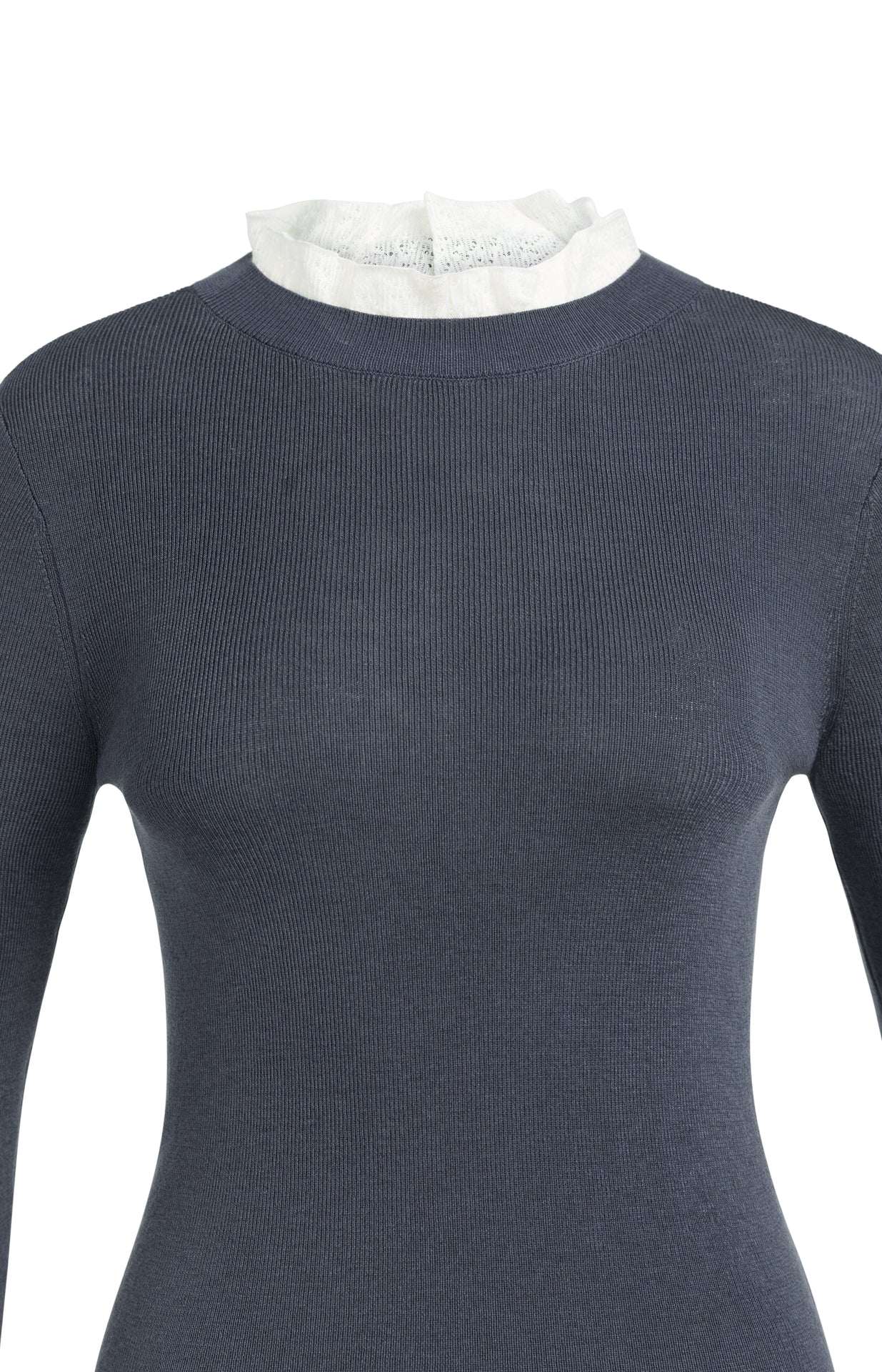 Strickpullover mit Rüschendetails