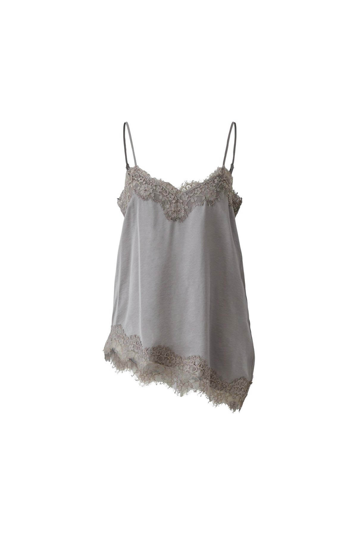Satintop mit Spitze