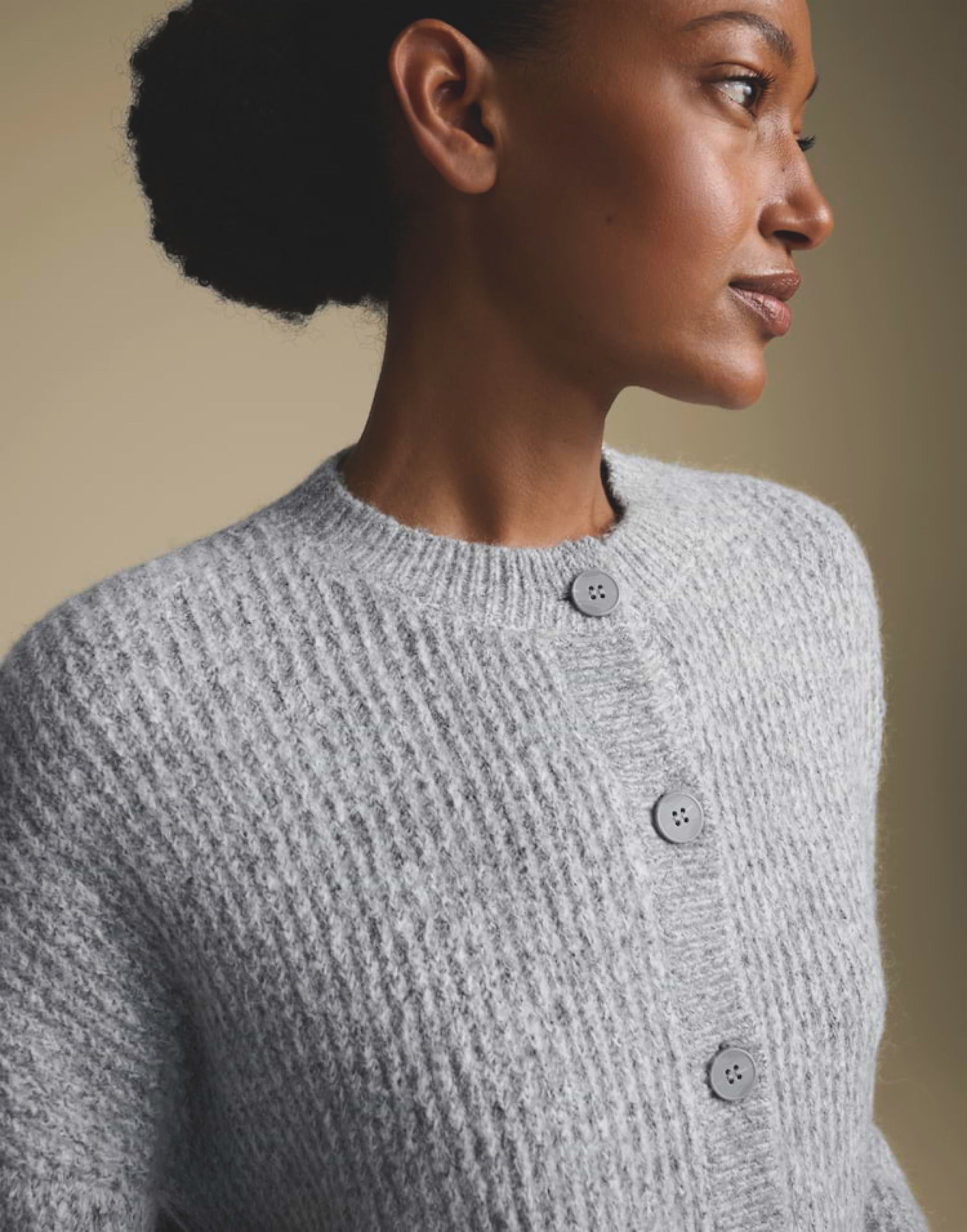 Strickjacke aus Wolle Mohair Mix