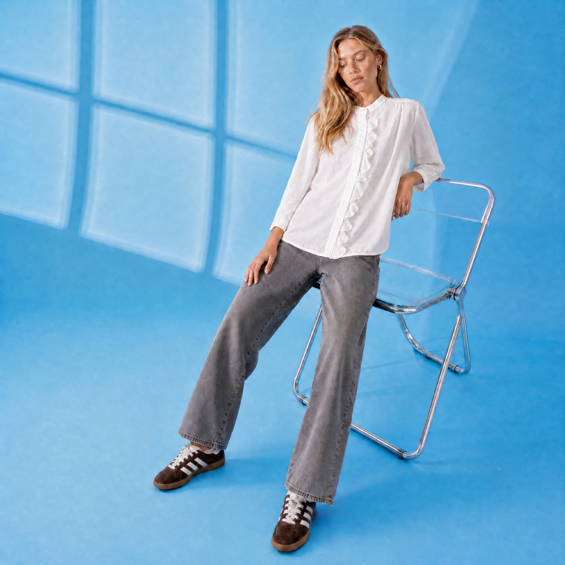 Bluse mit Volants