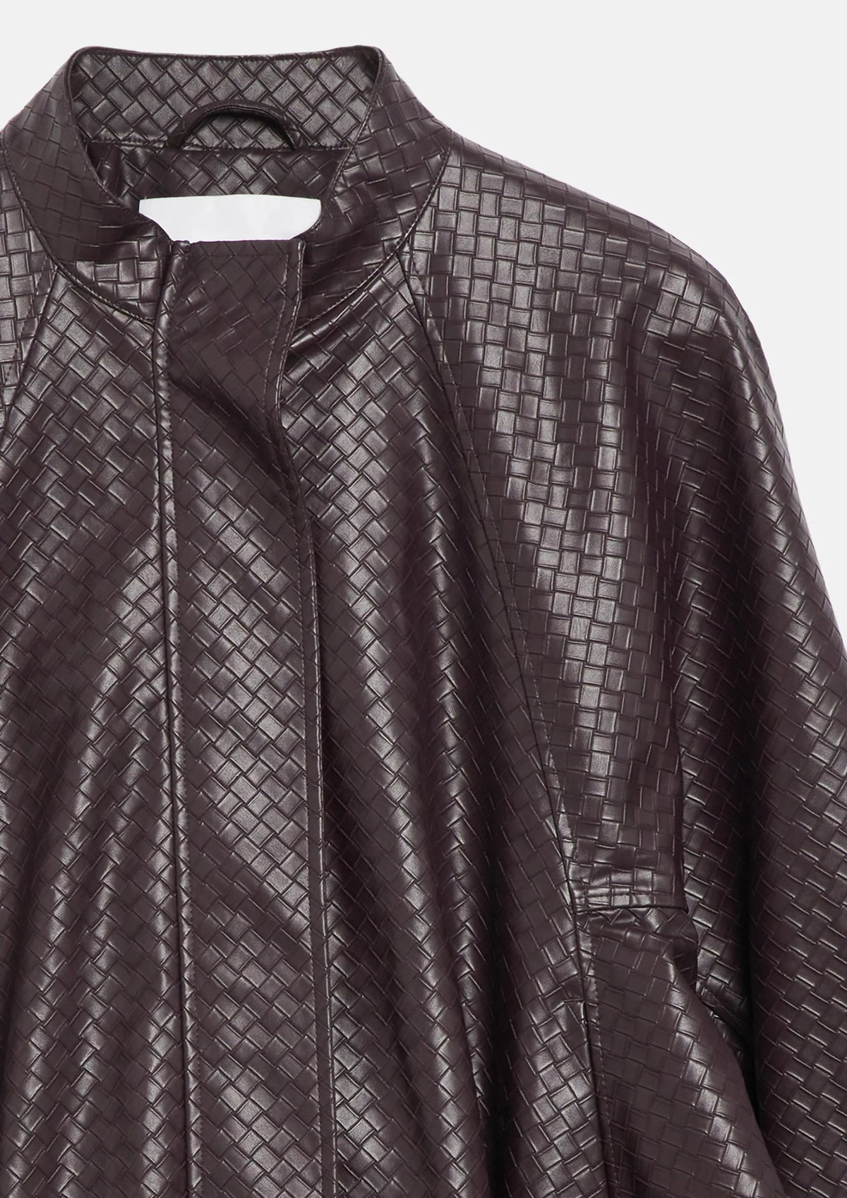 Lederimitatjacke mit Ballonsaum