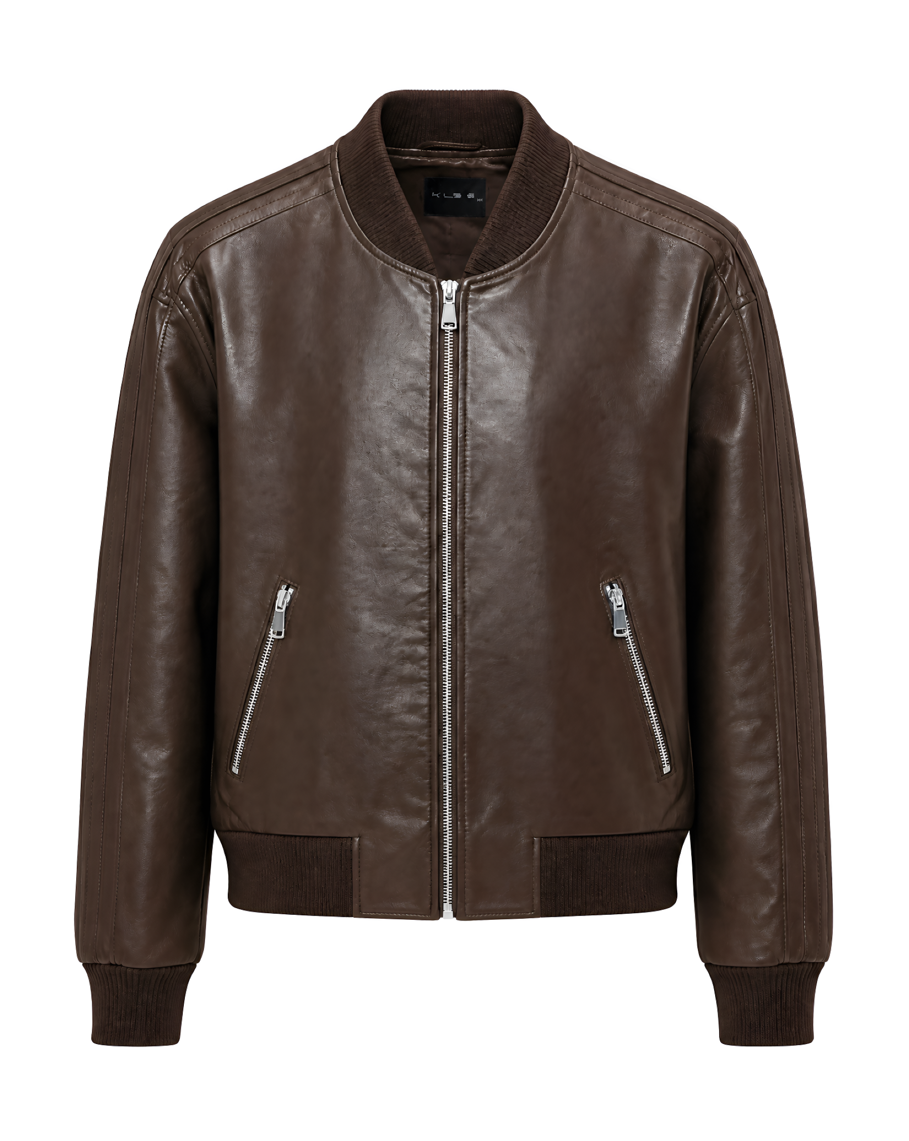 Kunstlederjacke mit Reißverschluss