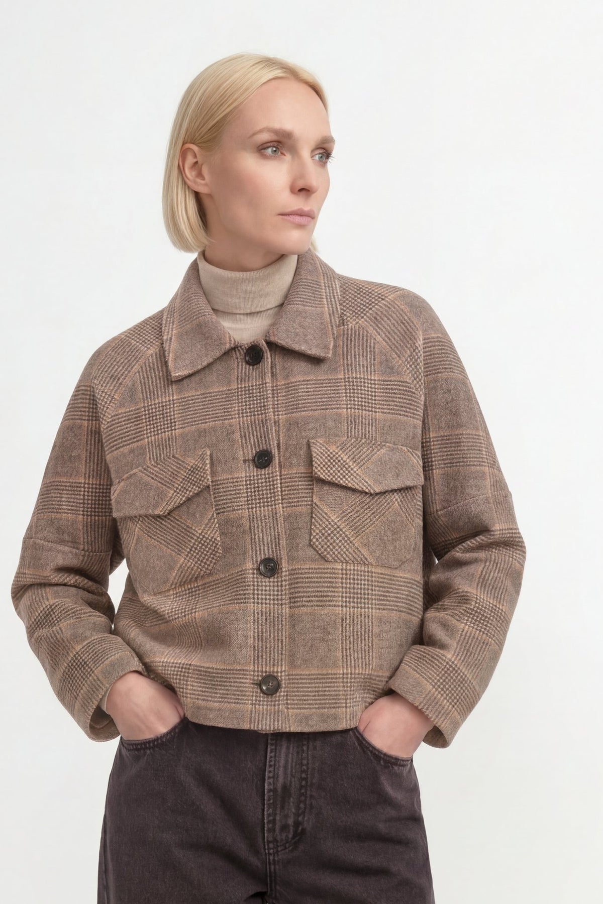Hemdjacke mit Karo-Muster