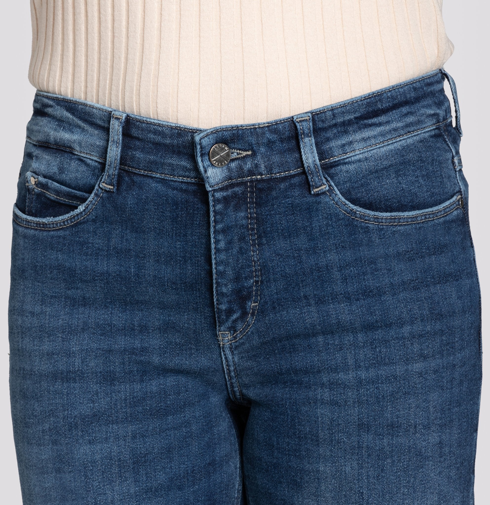 MAC Wide Leg Cobalt Authentic Wash
