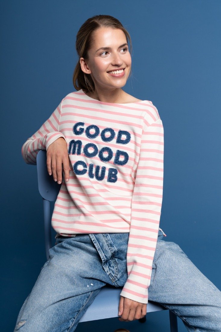 THE SHIRT PROJECT Longsleeve _ Ecru_Flamingo