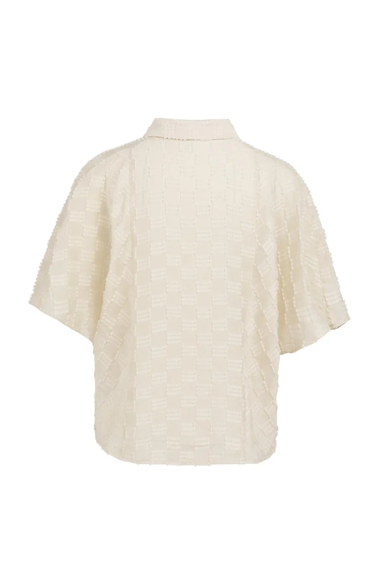 Jacquard-Bluse mit kurzen weiten Ärmeln