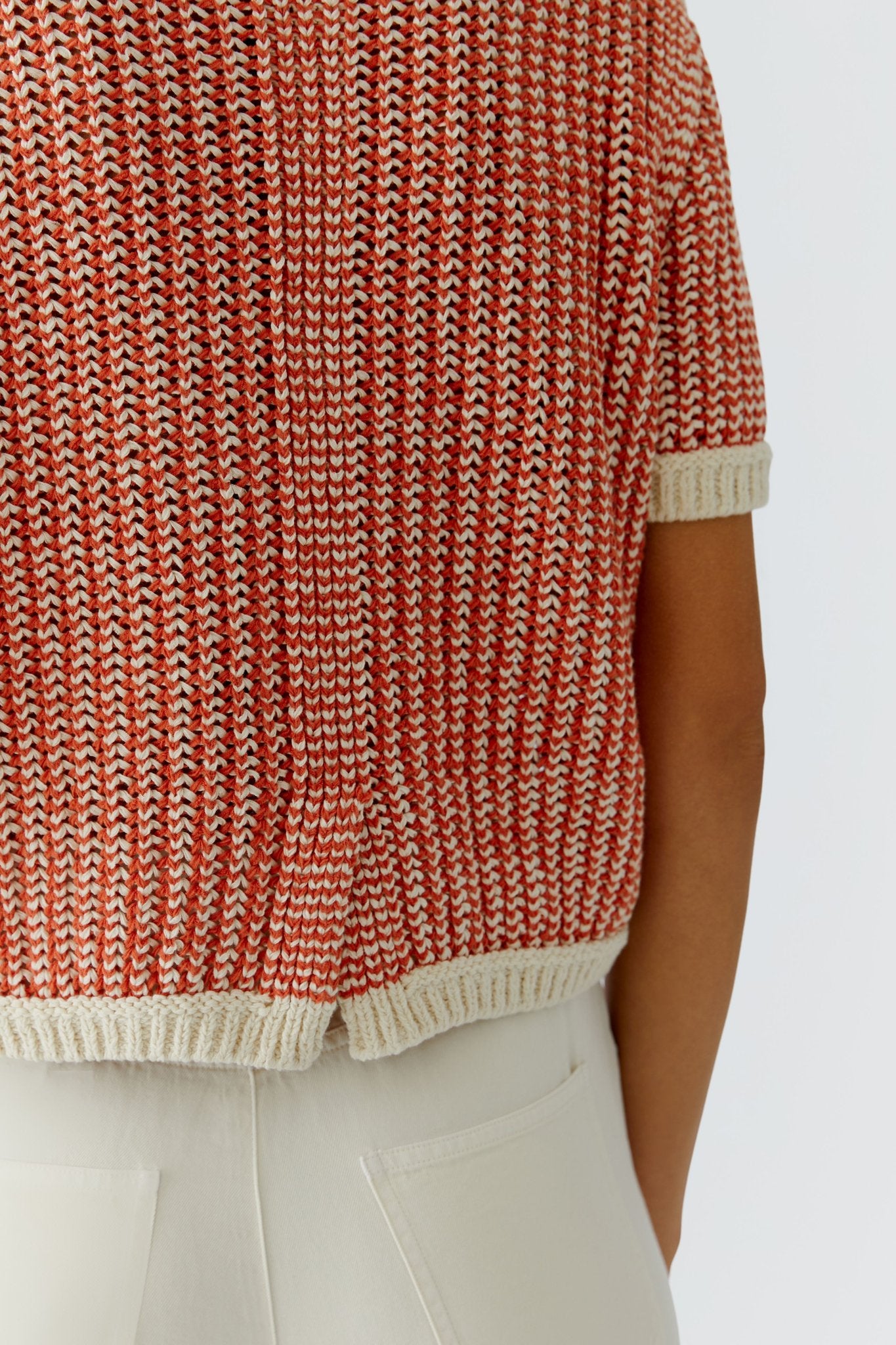 Oui Strickpullover Offwhite Aprico