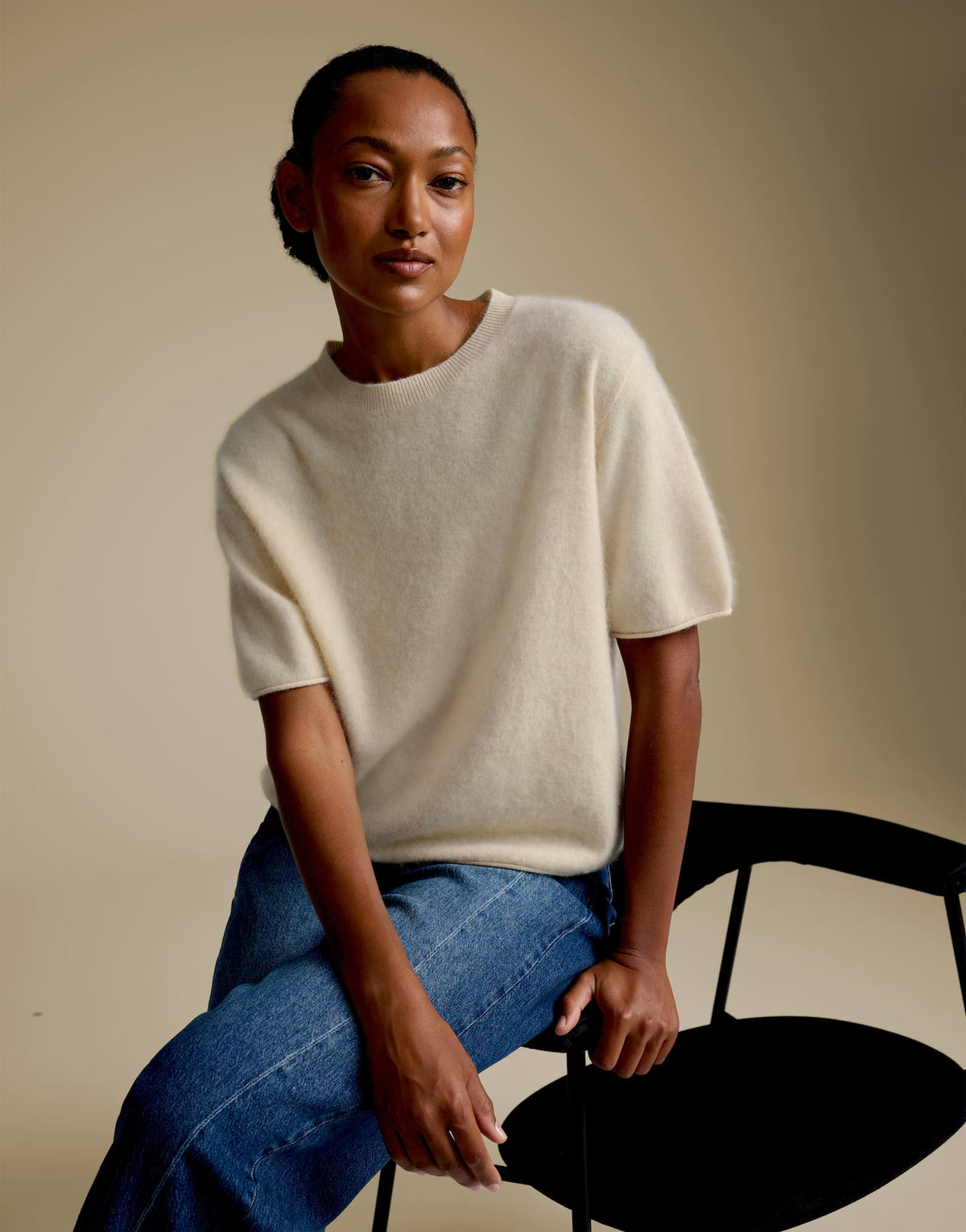 Kurzarmstrickpullover TIMIA
