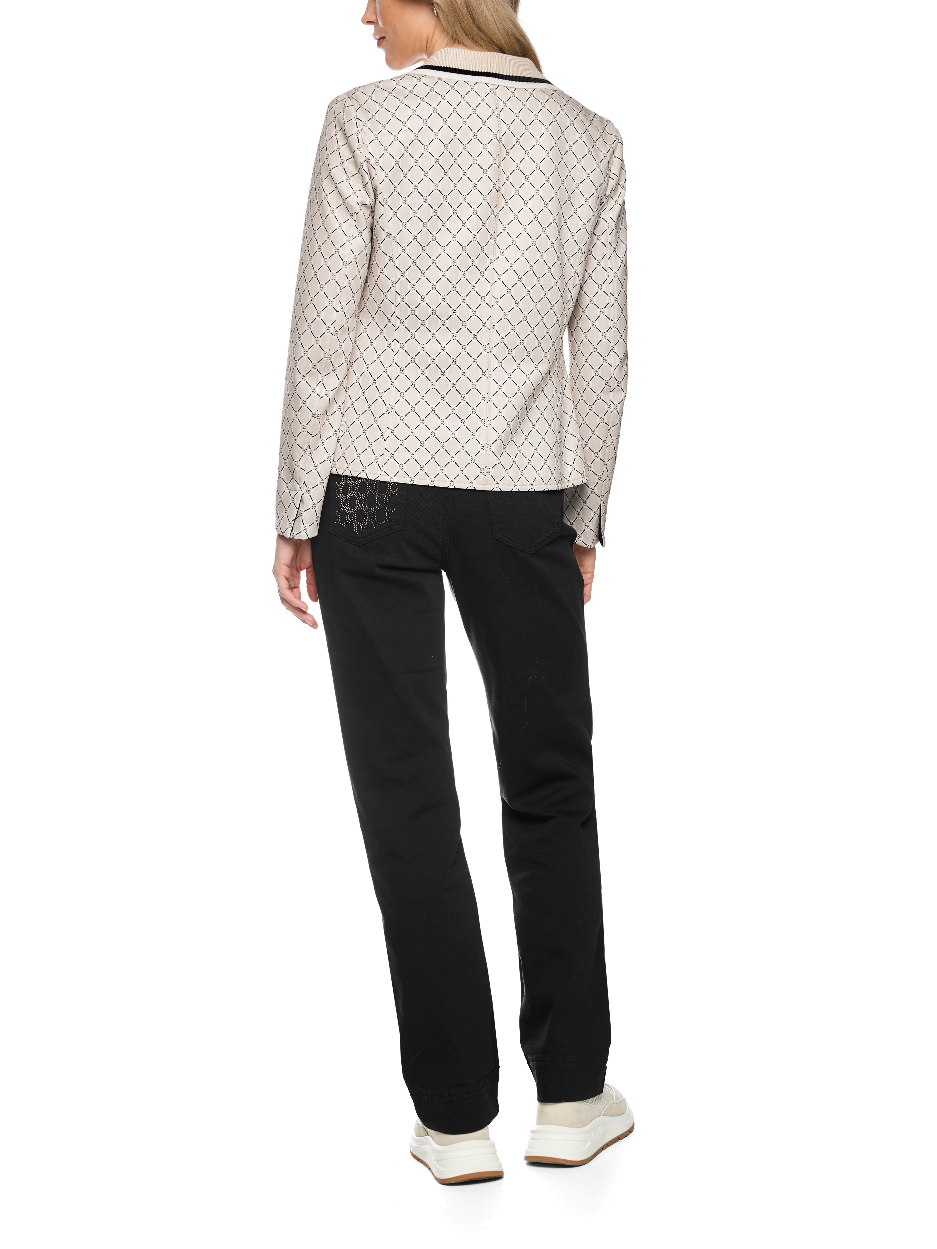 Blazer mit Chain-Logo-Print