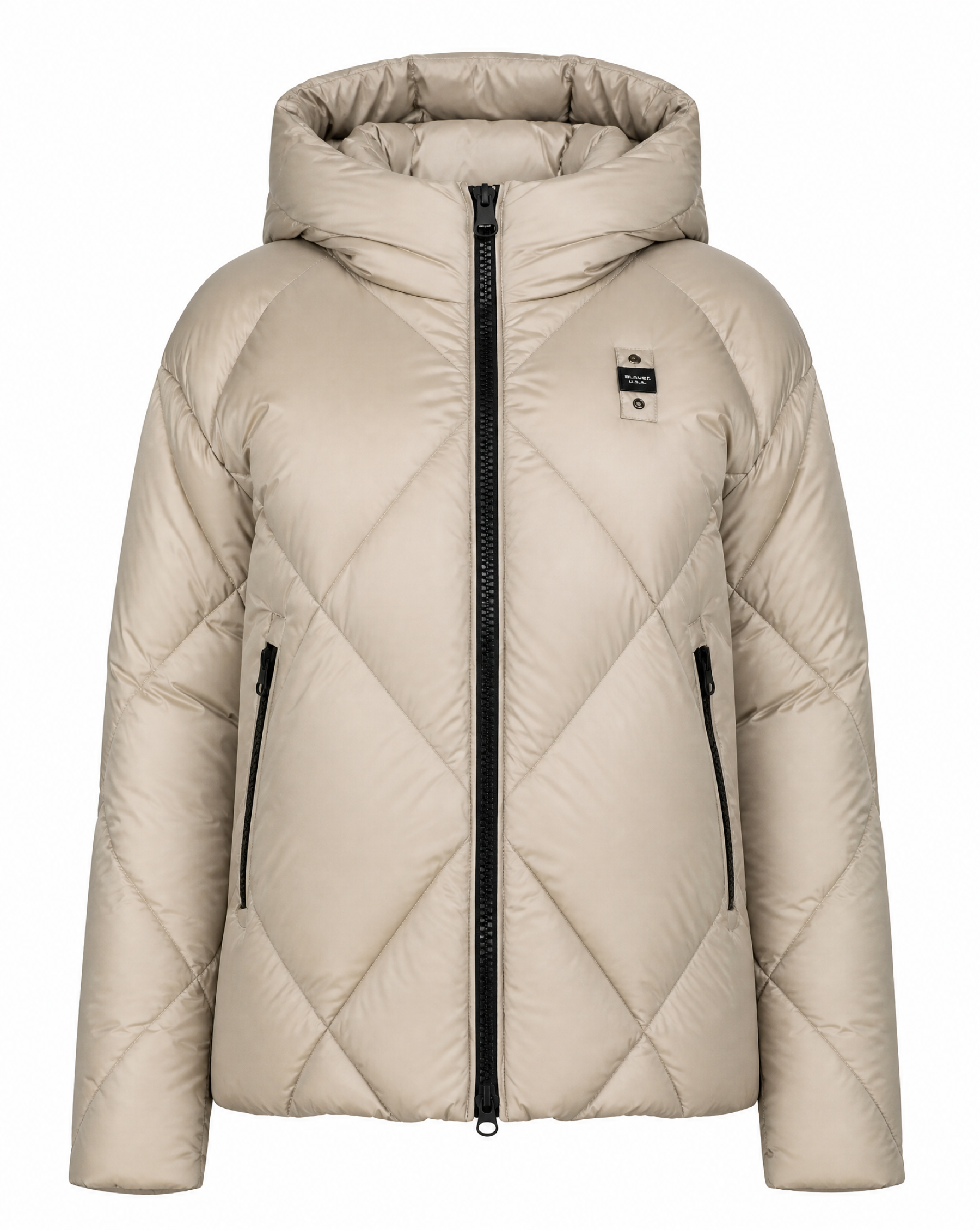 Blauer Daunenjacken Beige