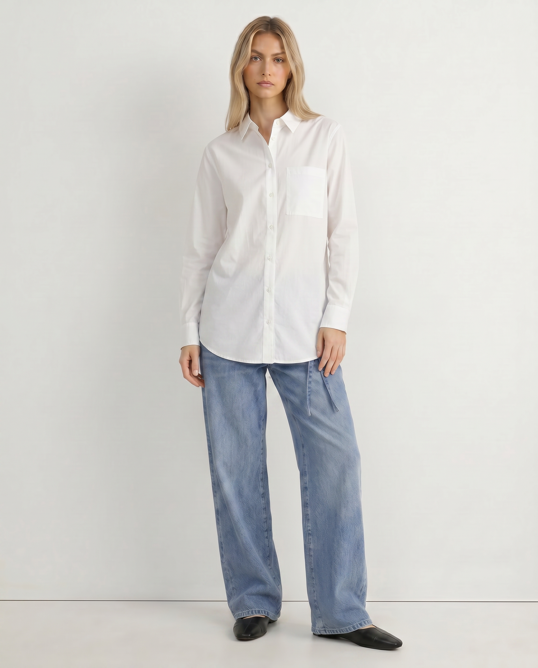 Bluse mit Brusttasche