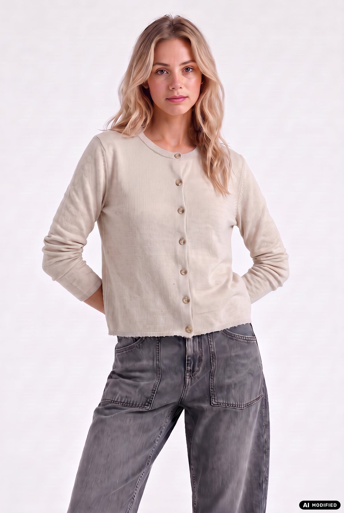 Strickjacke mit Zick-Zack Kanten