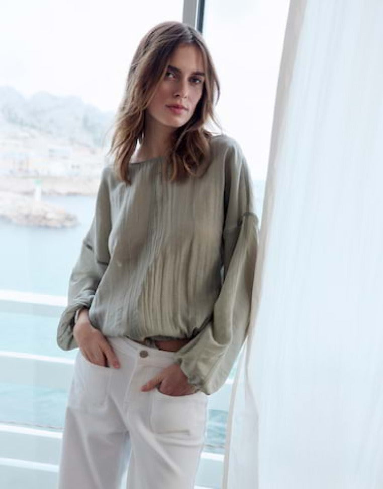 Opus Blusen Pale Olive