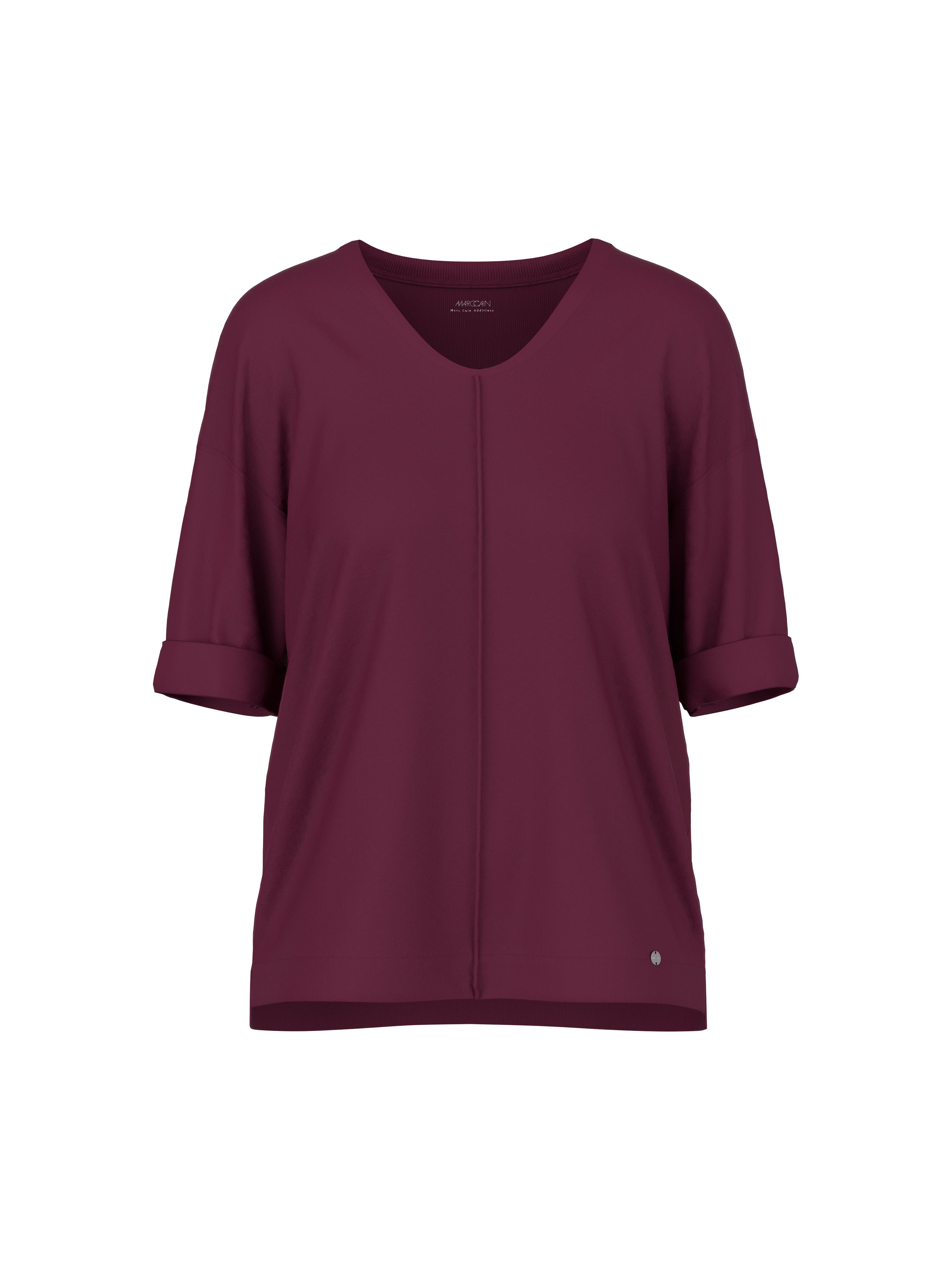 Blusenshirt im Materialmix