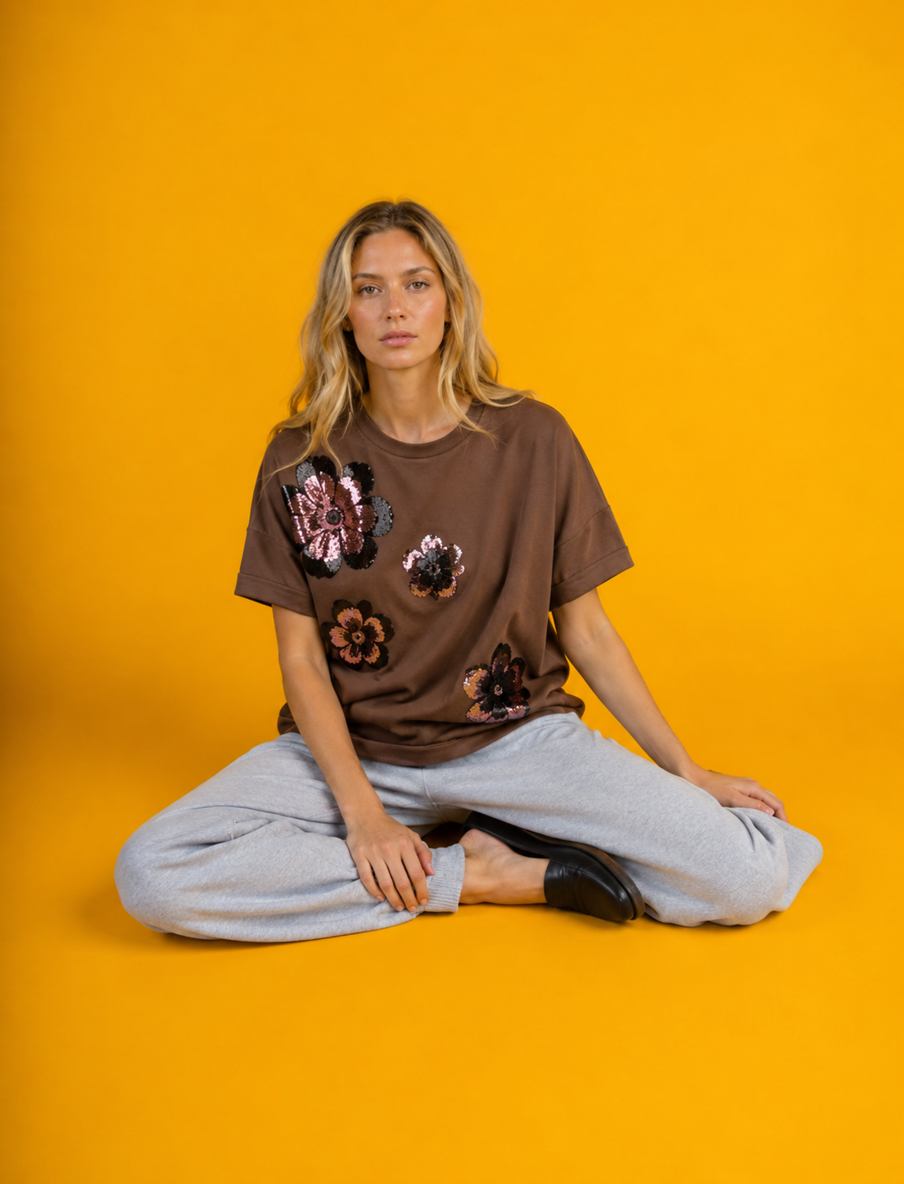 T-Shirt mit Pailletten