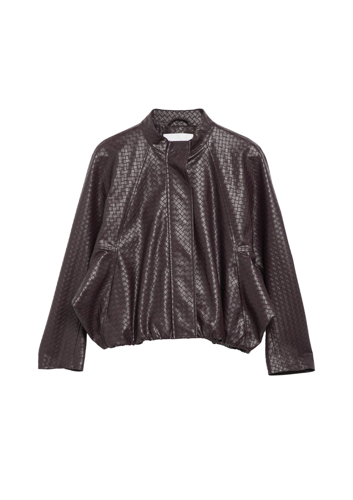 Lederimitatjacke mit Ballonsaum