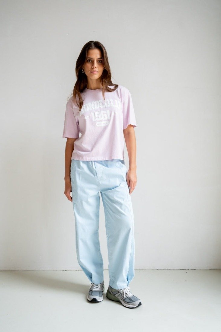 Penn & Ink T-Shirts Orchid/White