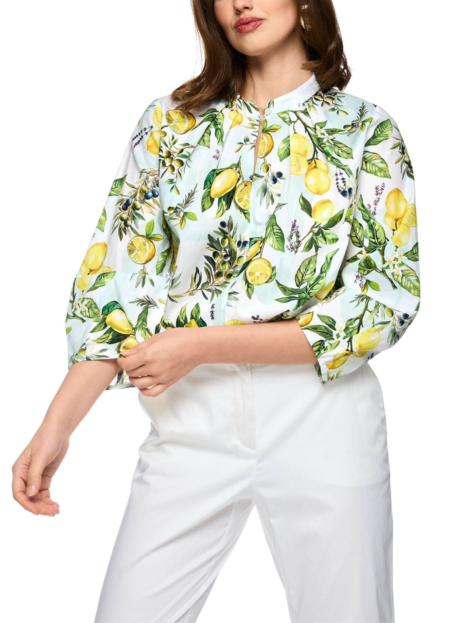 Bluse mit Zitronen-Print