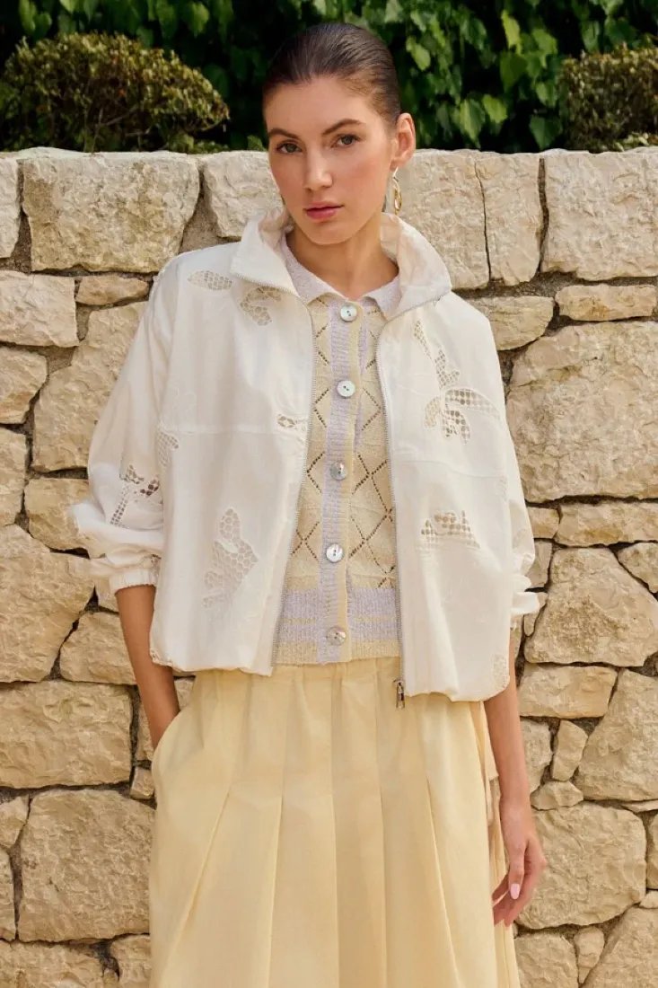 Blouson mit Stickereien