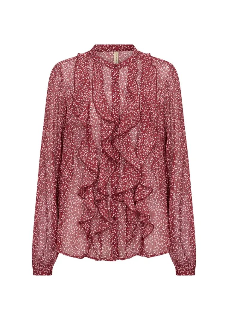 Soyaconcept Blusen Dk. Red Combi