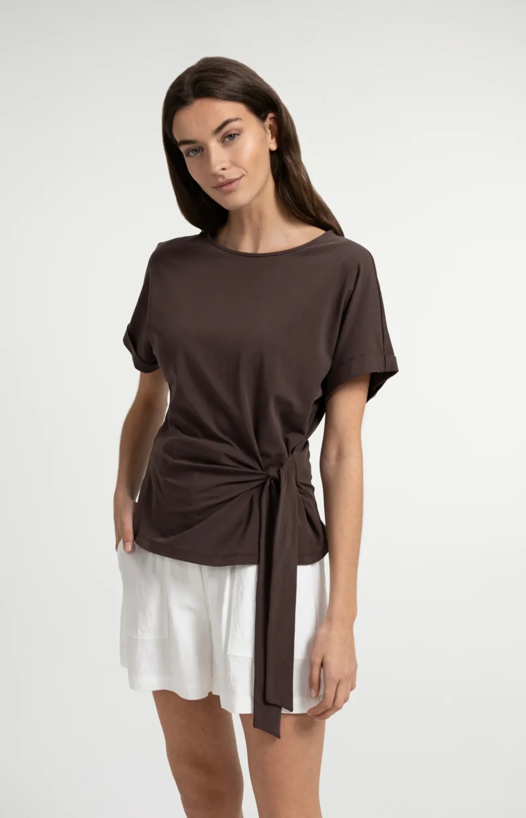 T-Shirt mit Knotendetail