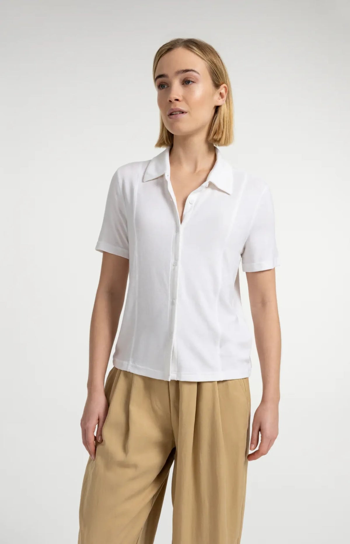 Poloshirt mit Ziernähten