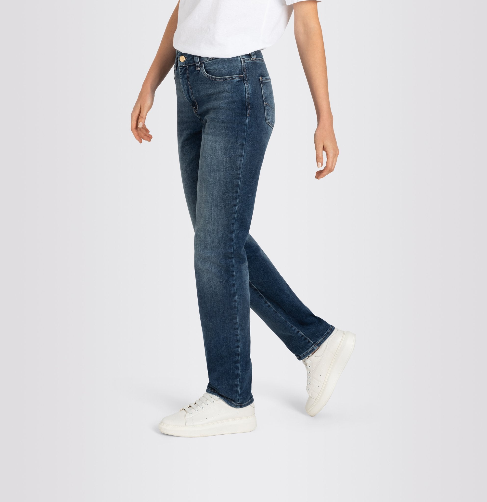 MAC Skinny Fit Medium Blue Basic Wash