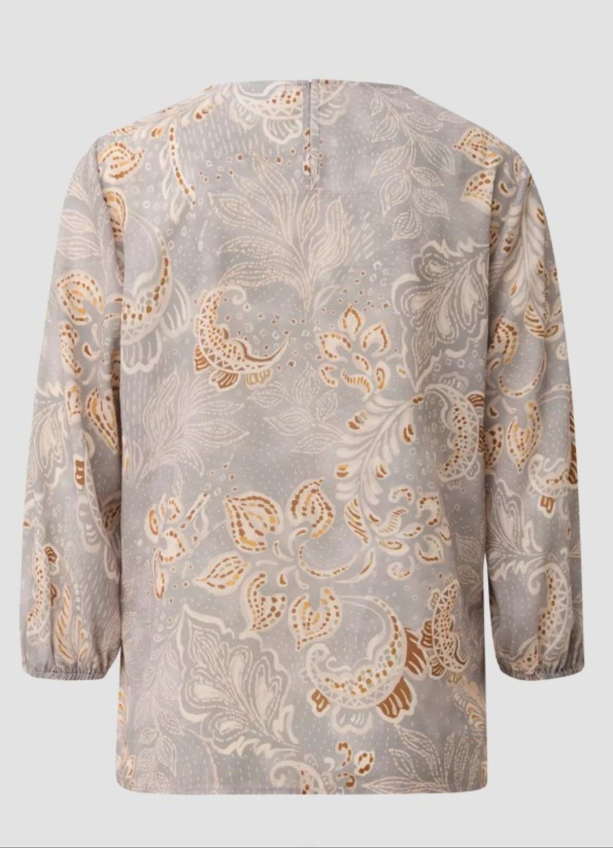 Crêpe-Bluse mit All-over-Print