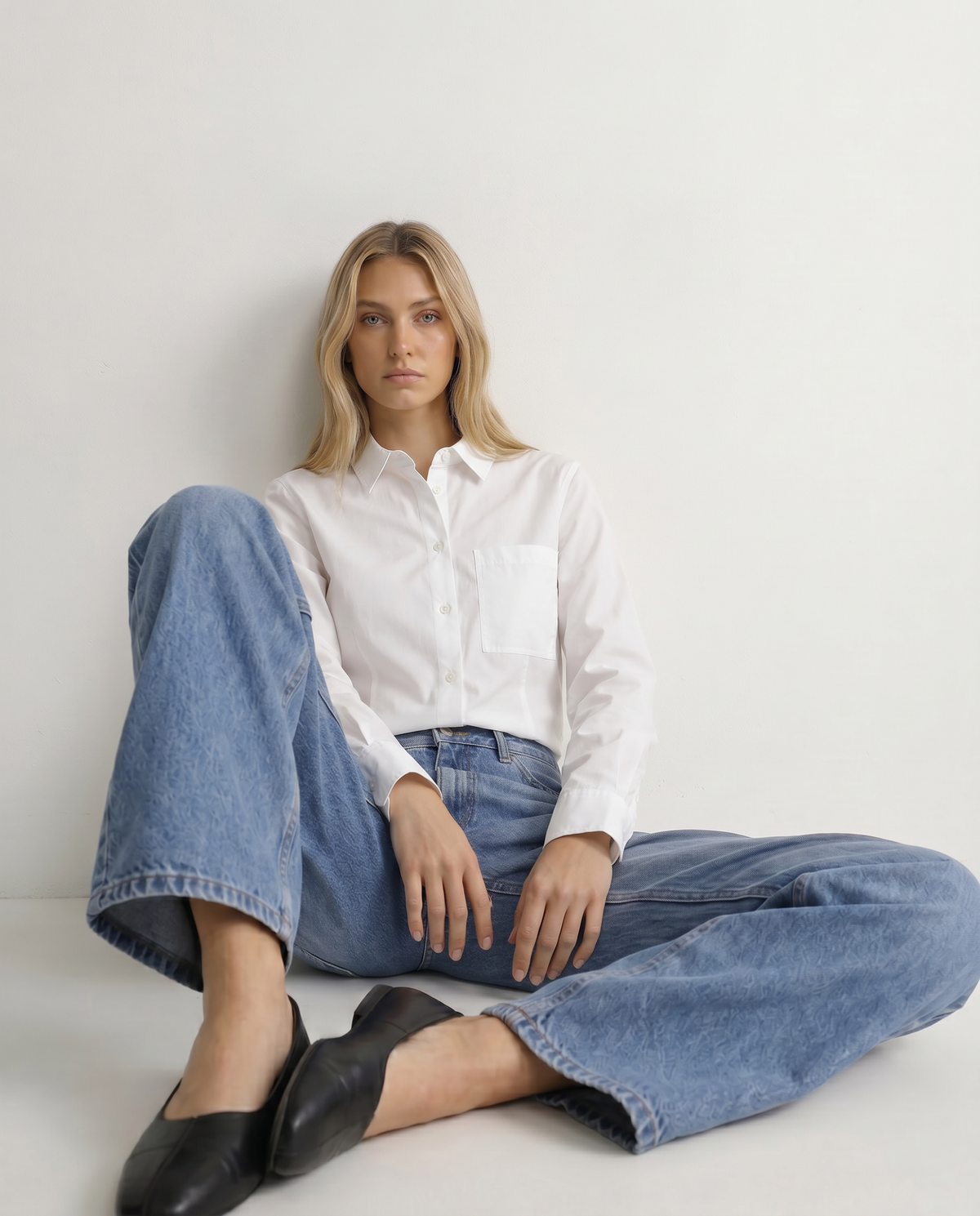 Bluse mit Brusttasche