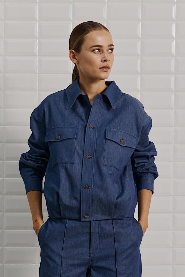 WithBlack Jeansjacken Indigo Ris