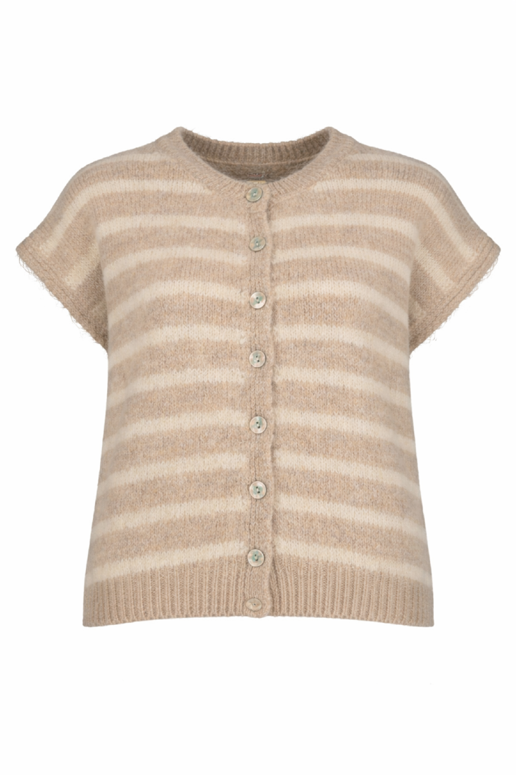 Strickweste mit Streifen