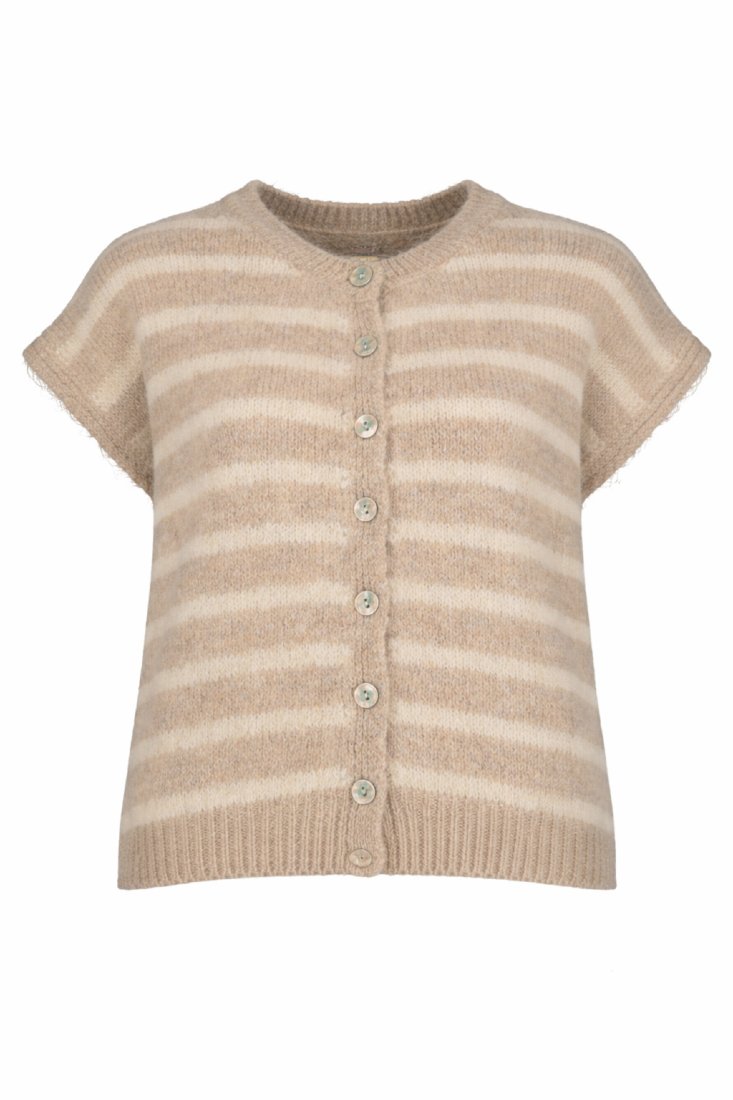 Strickweste mit Streifen