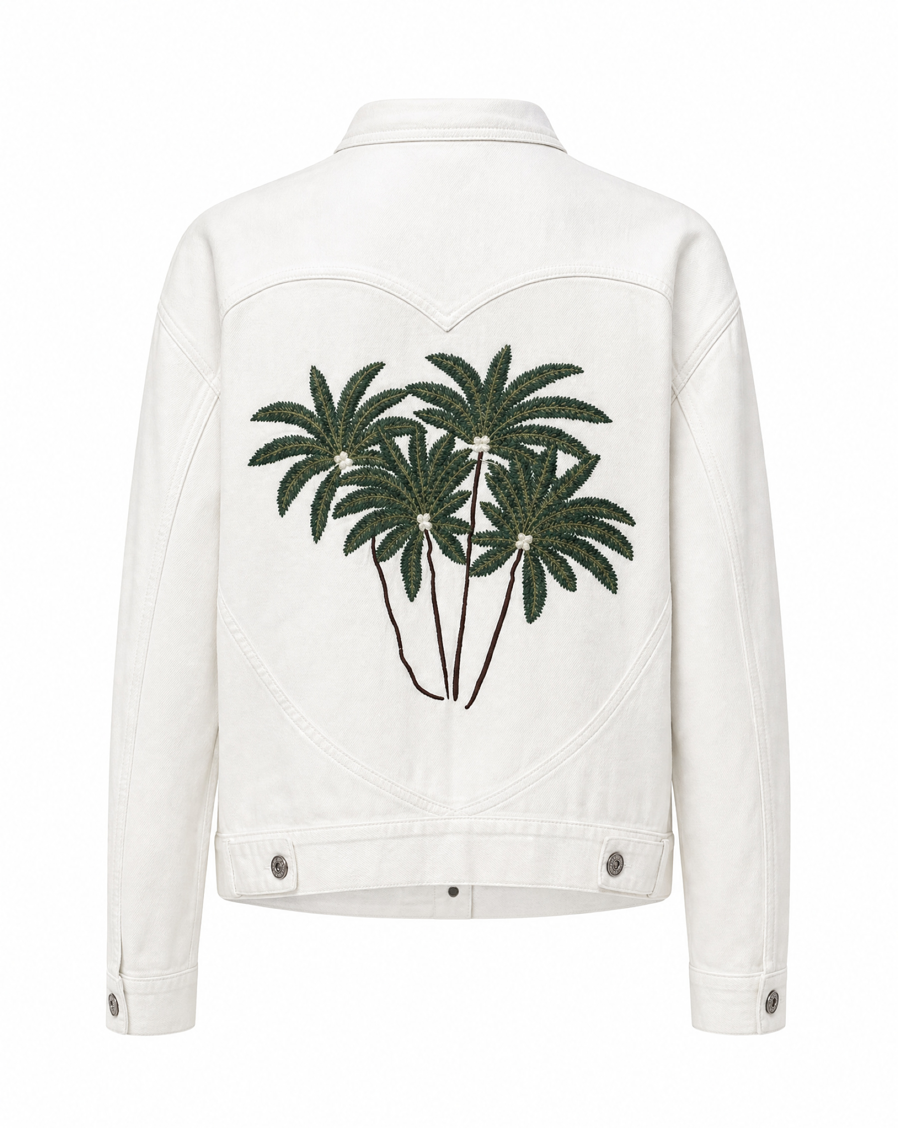 Jeansjacke mit Palmen