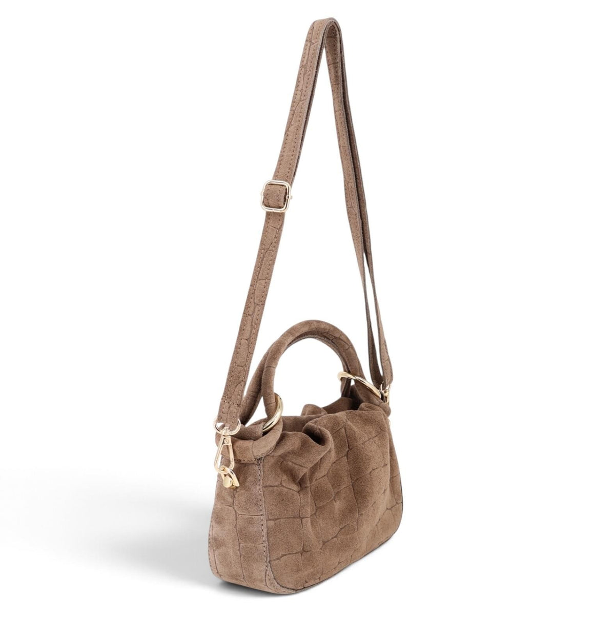 Ledertasche mit Krokoprägung