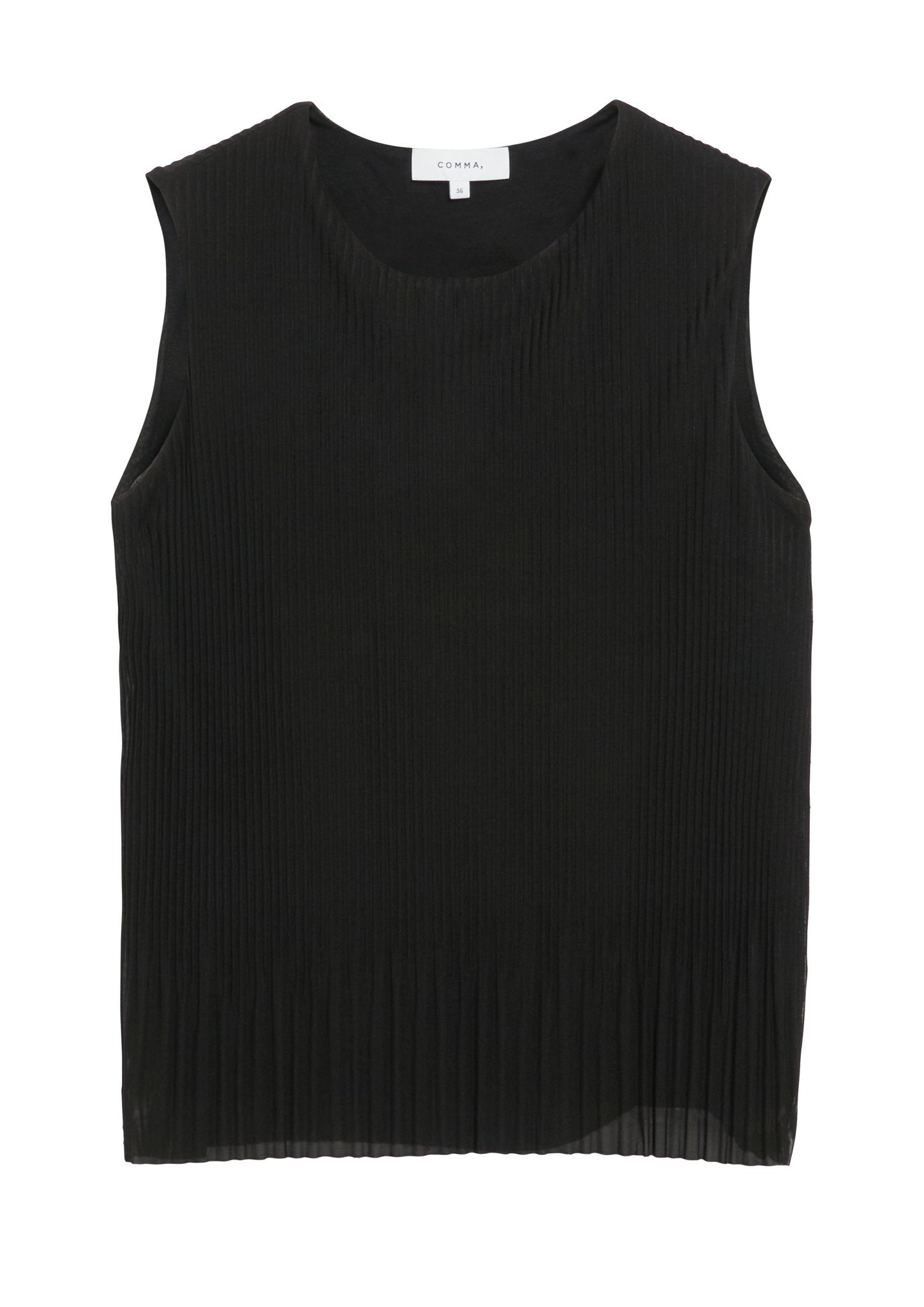 Plissiertes Mesh Top