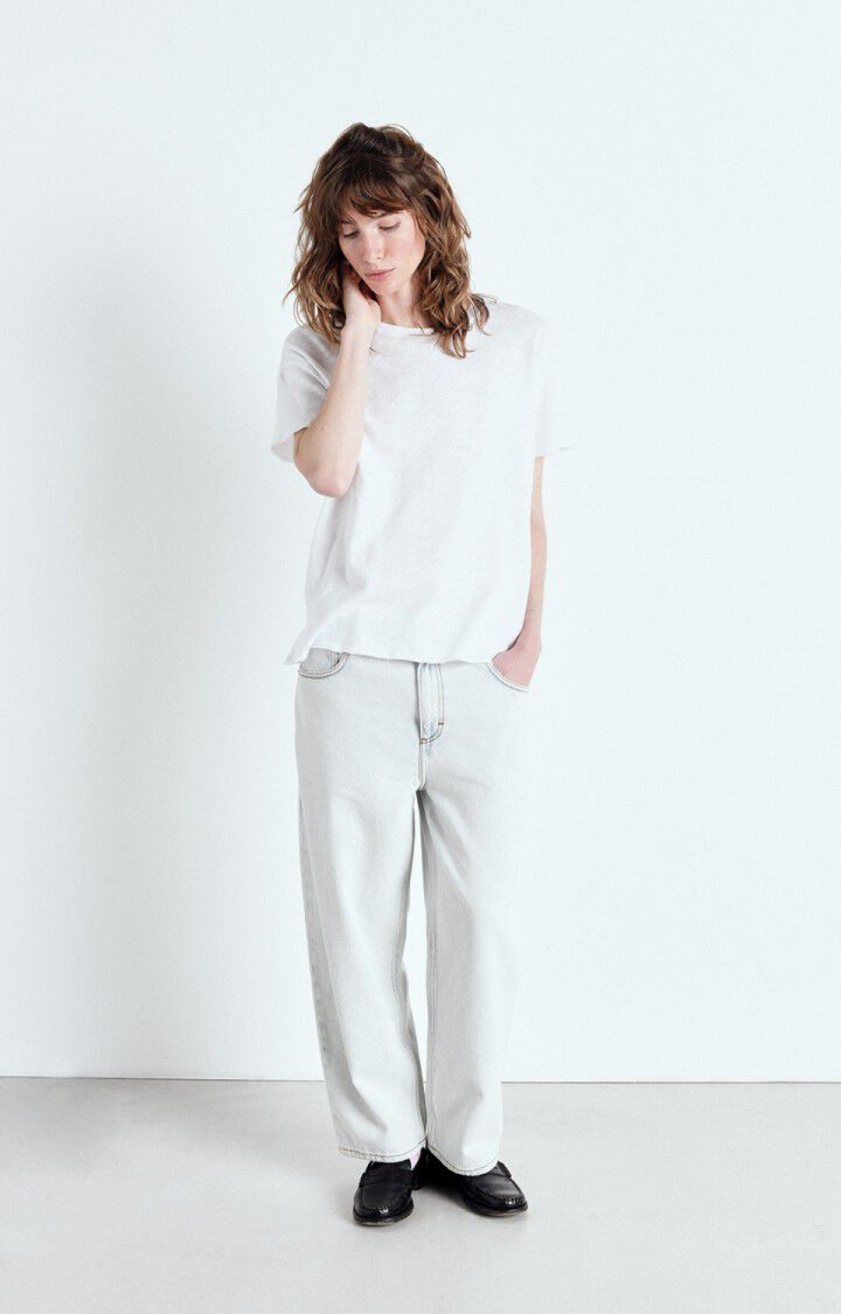 American Vintage T-Shirts Blanc