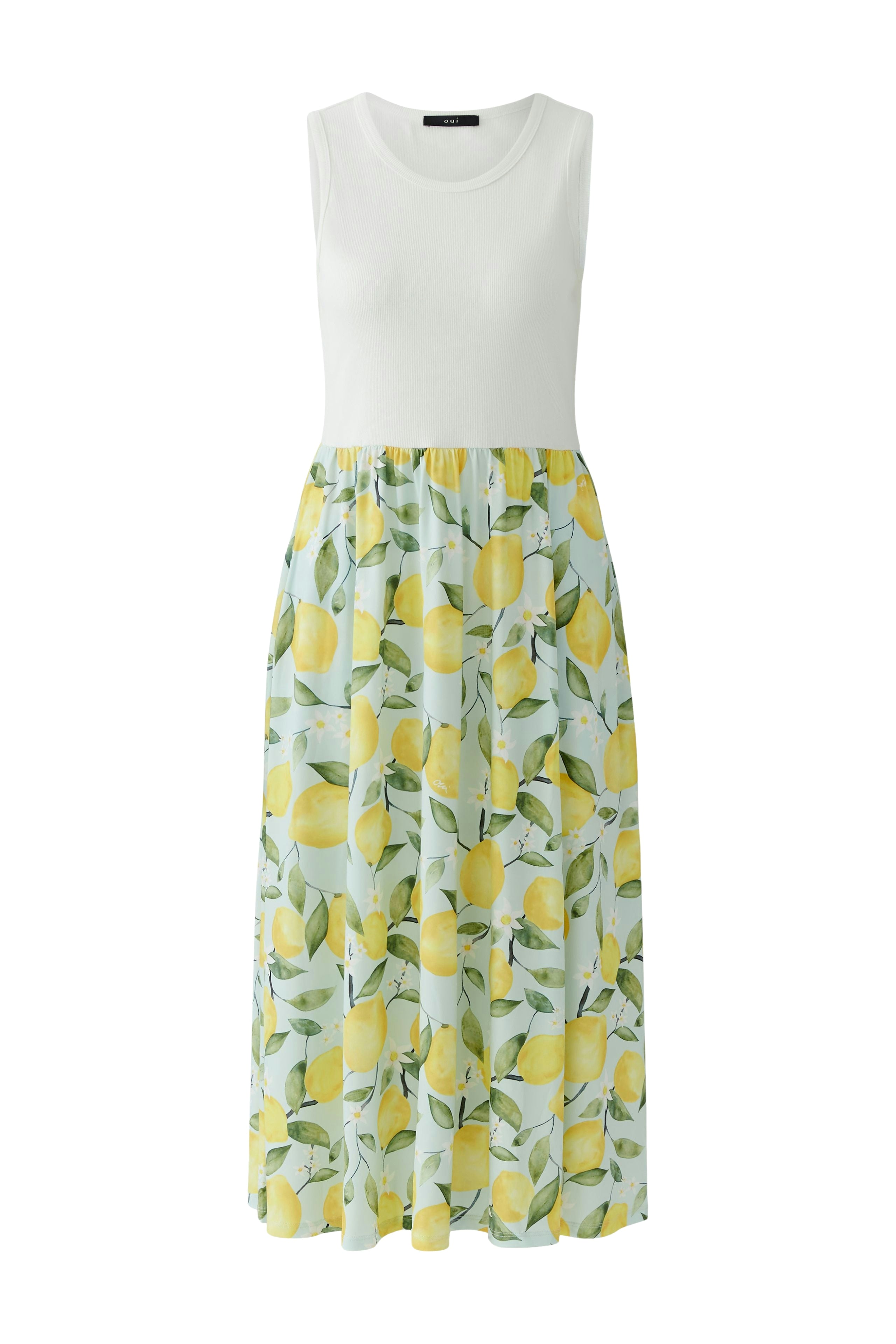 Midikleid mit Zitronen-Print