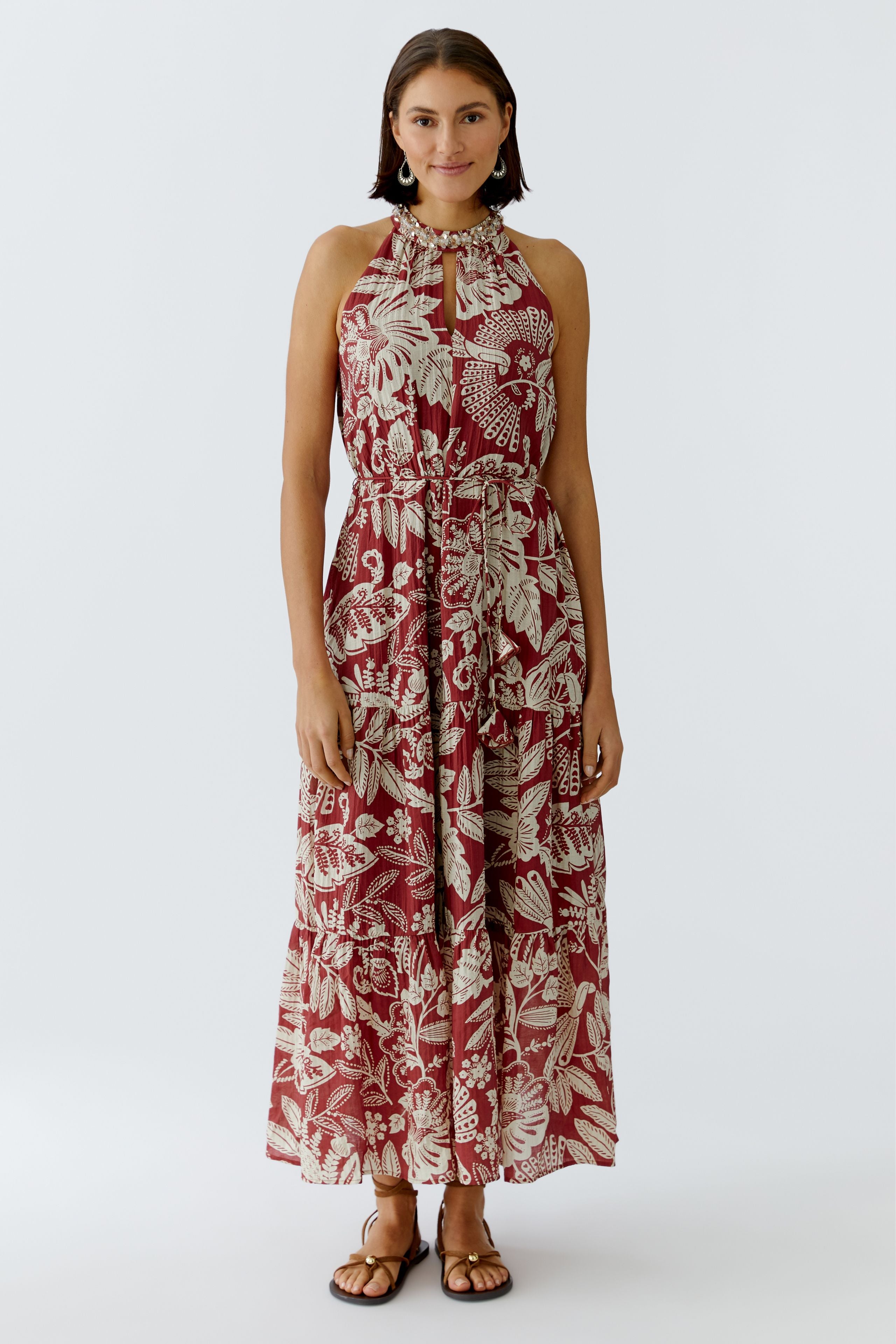 Oui Kleider Red White