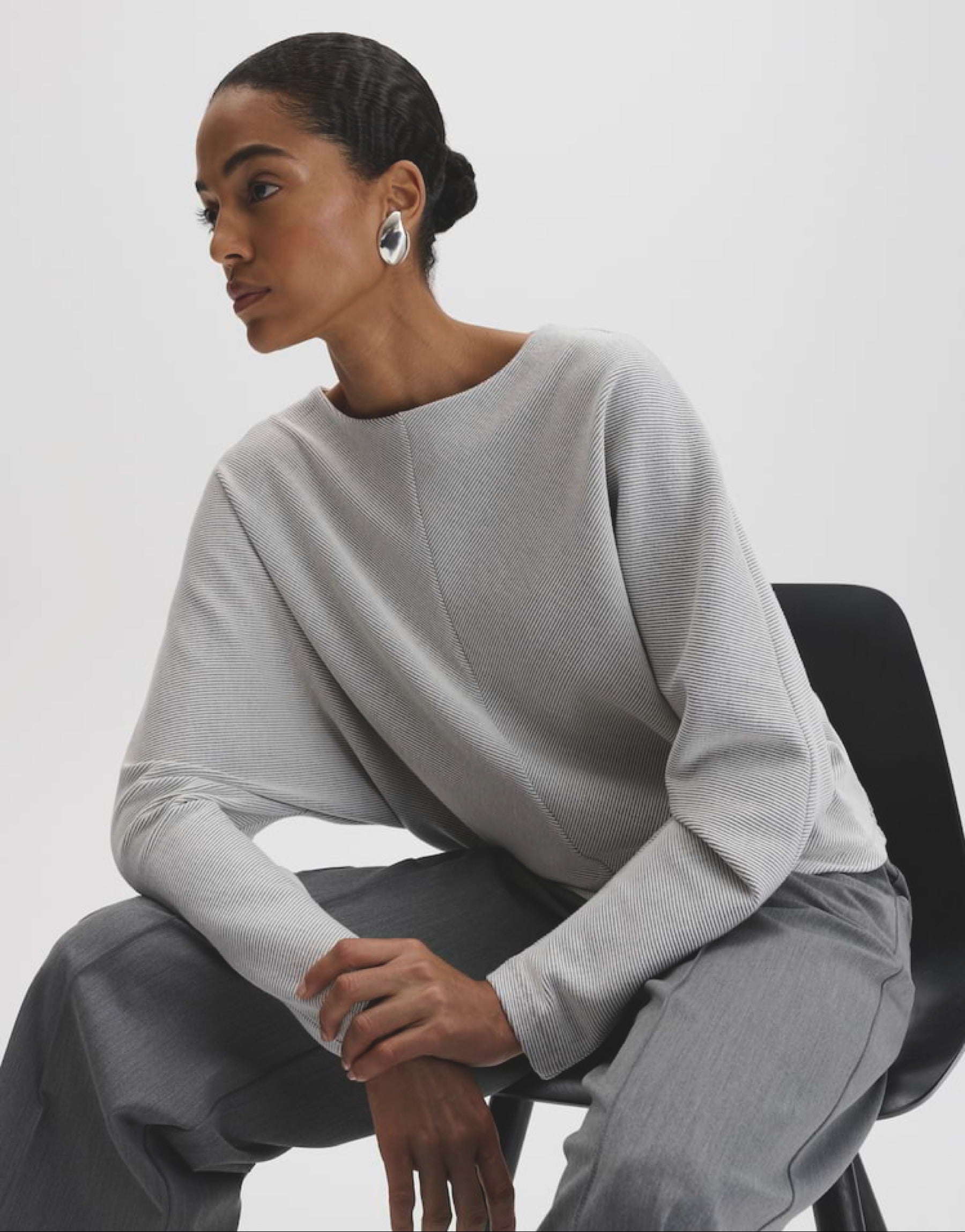 Fein geripptes Jerseyshirt aus BCI Cotton Mix
