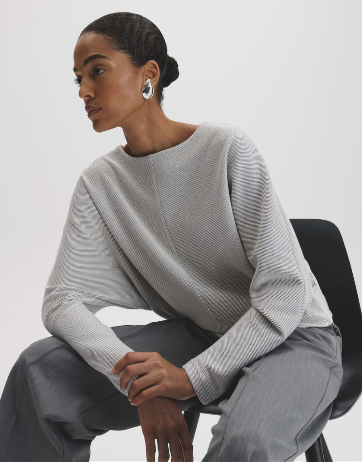 Fein geripptes Jerseyshirt aus BCI Cotton Mix