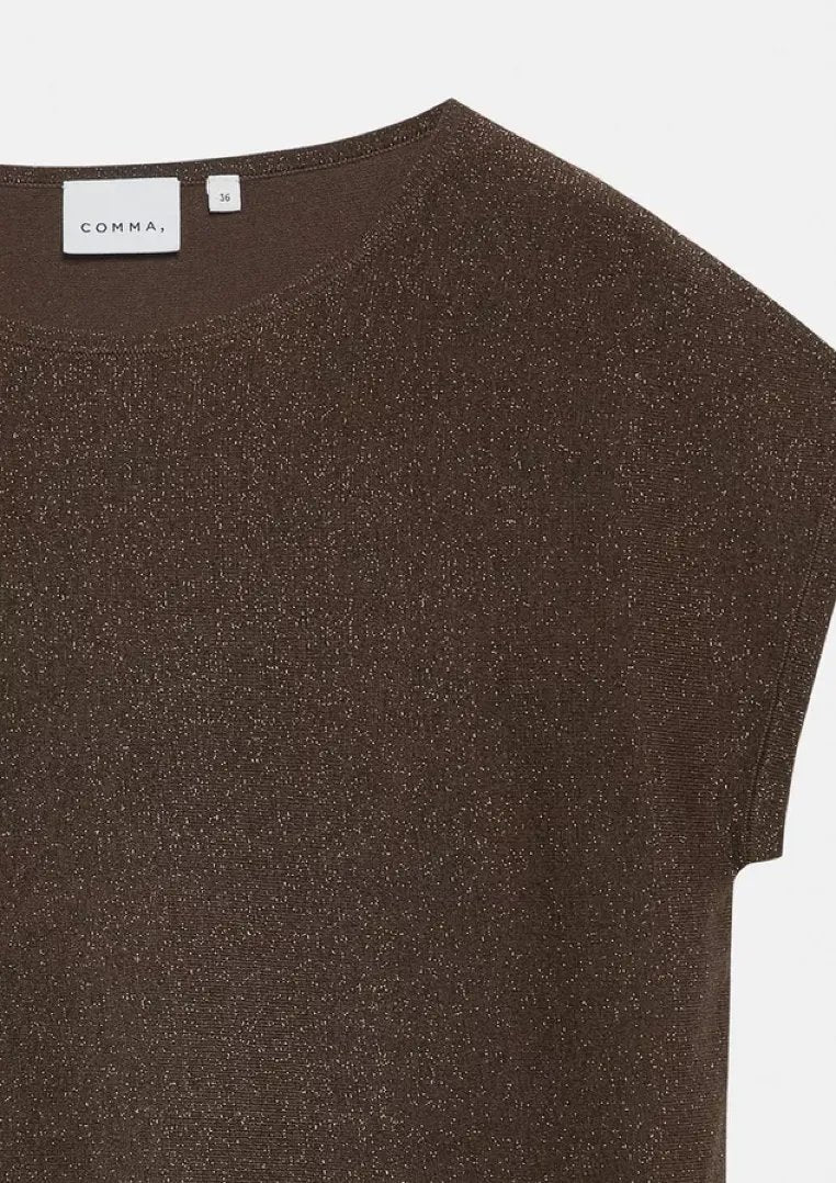 Comma Strickpullover Brown