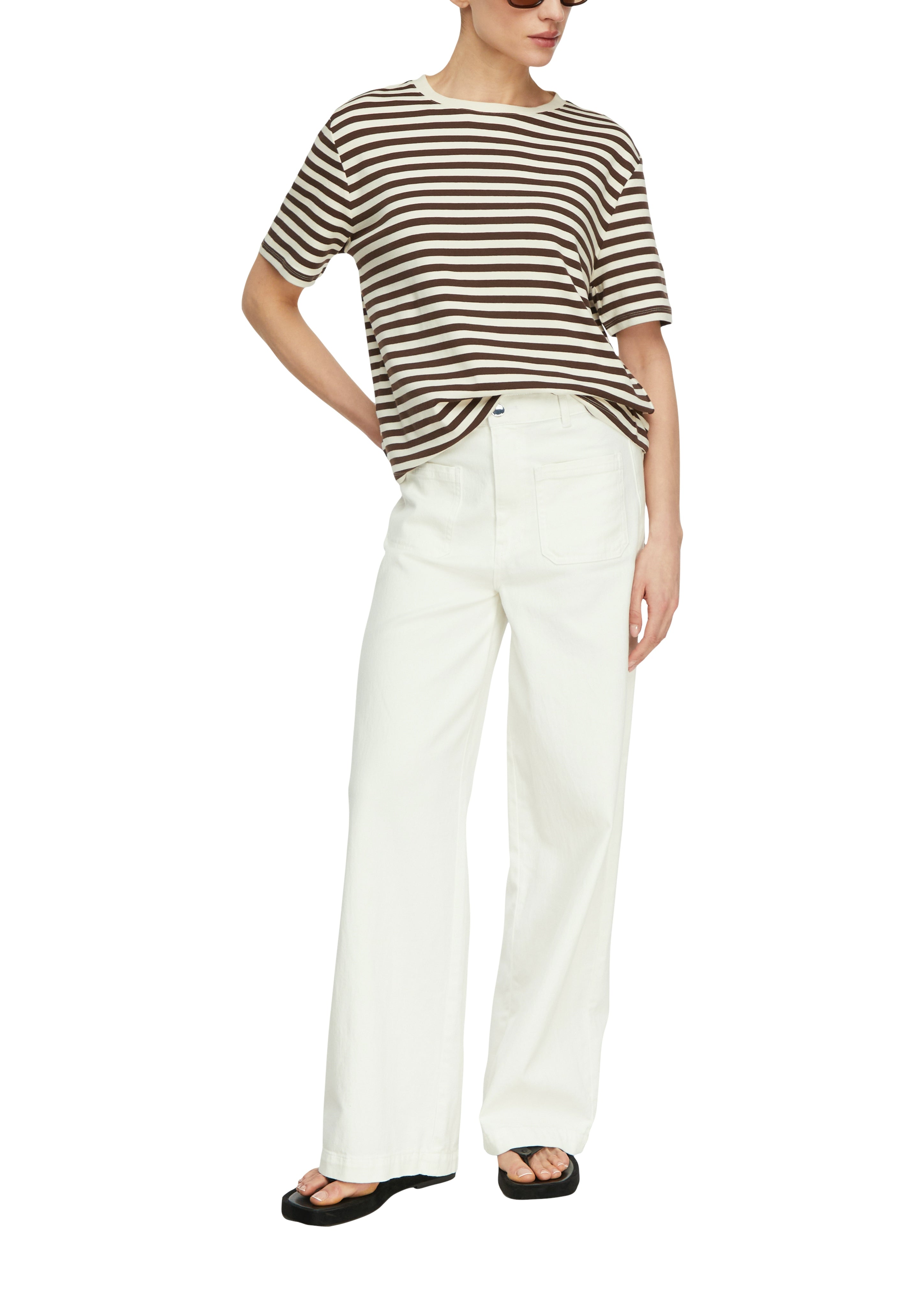 Comma T-Shirts Brown